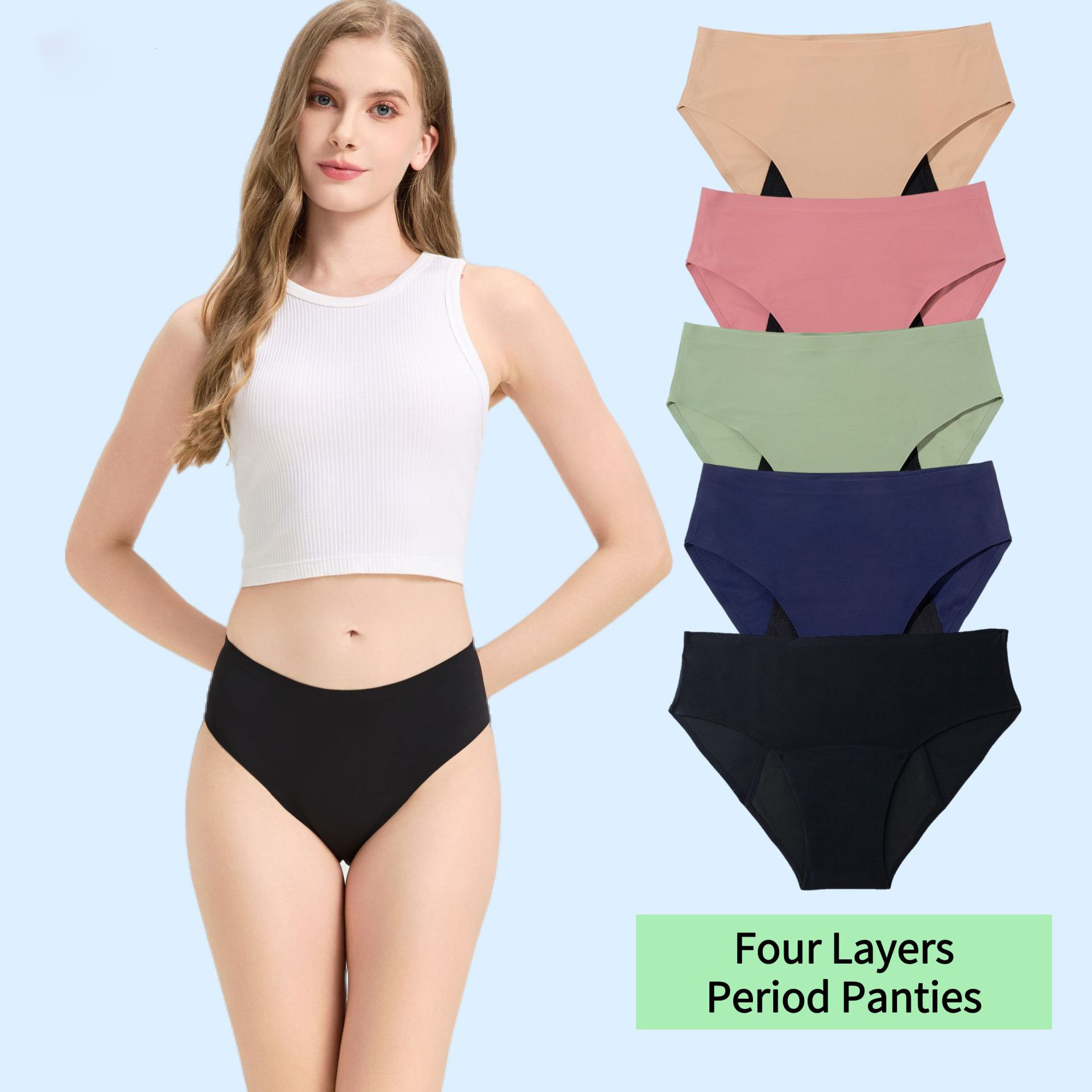 Period Panty Absorbent - Calcinhas Menstruais Femininas com Capacidade de