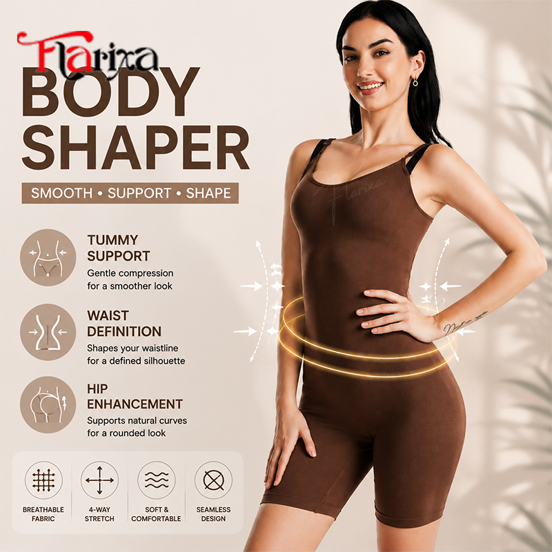 Flarixa Body Shaper Sem Costur - Shapewear Bodysuit Firm avaliação e preço