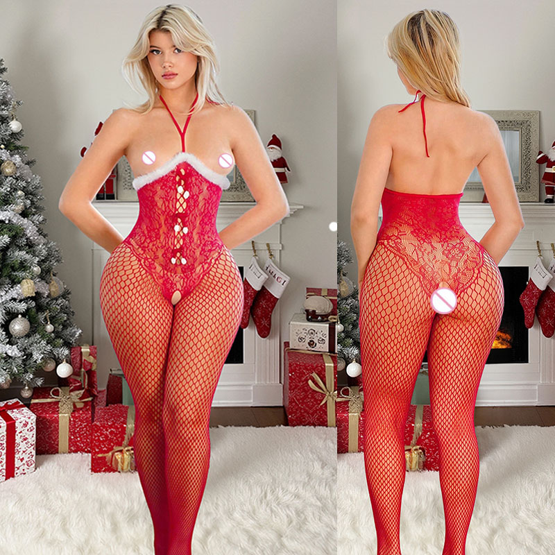 Fantasia de Natal para Mulhere - Bodystocking Fishnet avaliação e preço